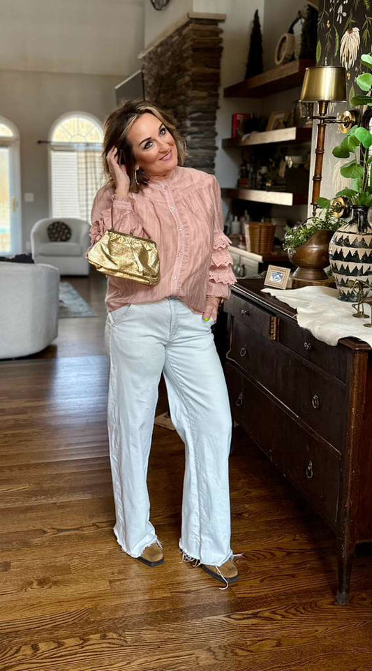 ✨ Victorian Lace Detail Blouse / Romantic Vintage Style Top