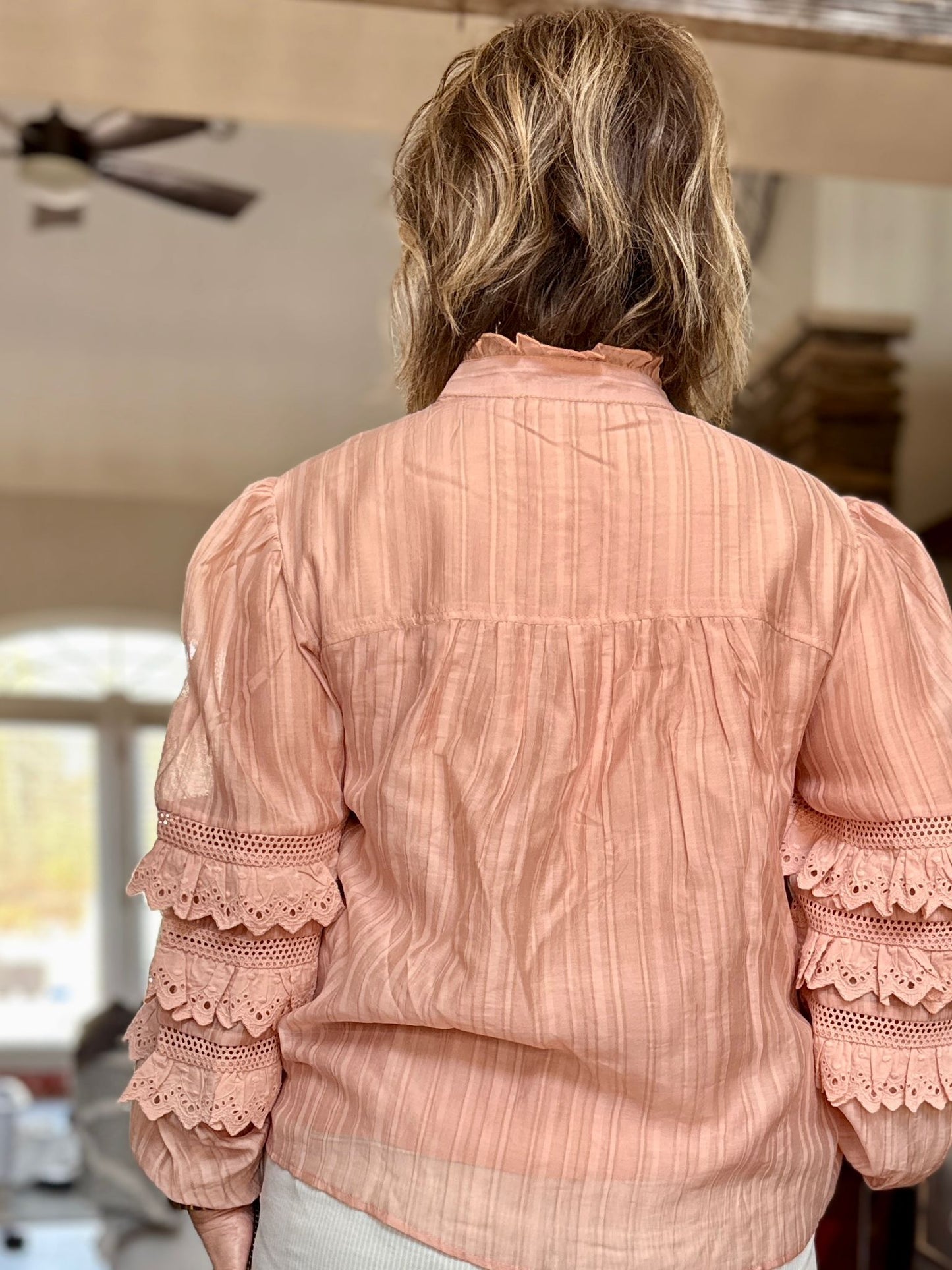 ✨ Victorian Lace Detail Blouse / Romantic Vintage Style Top