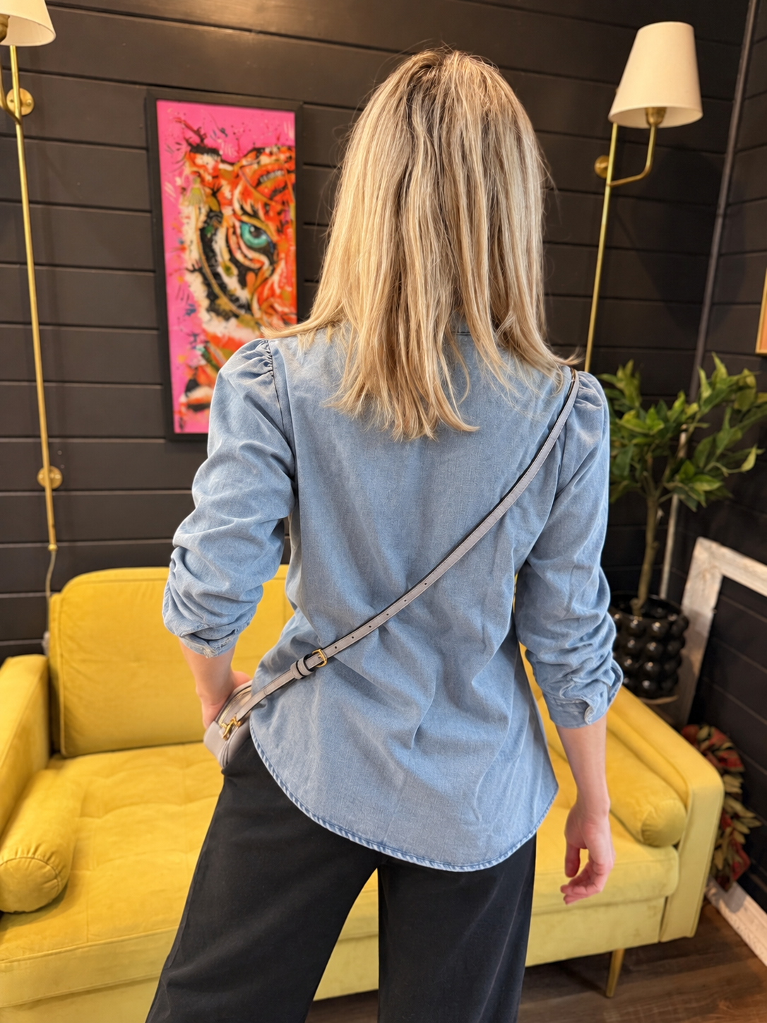 The Wildwood Denim Button-Up Top