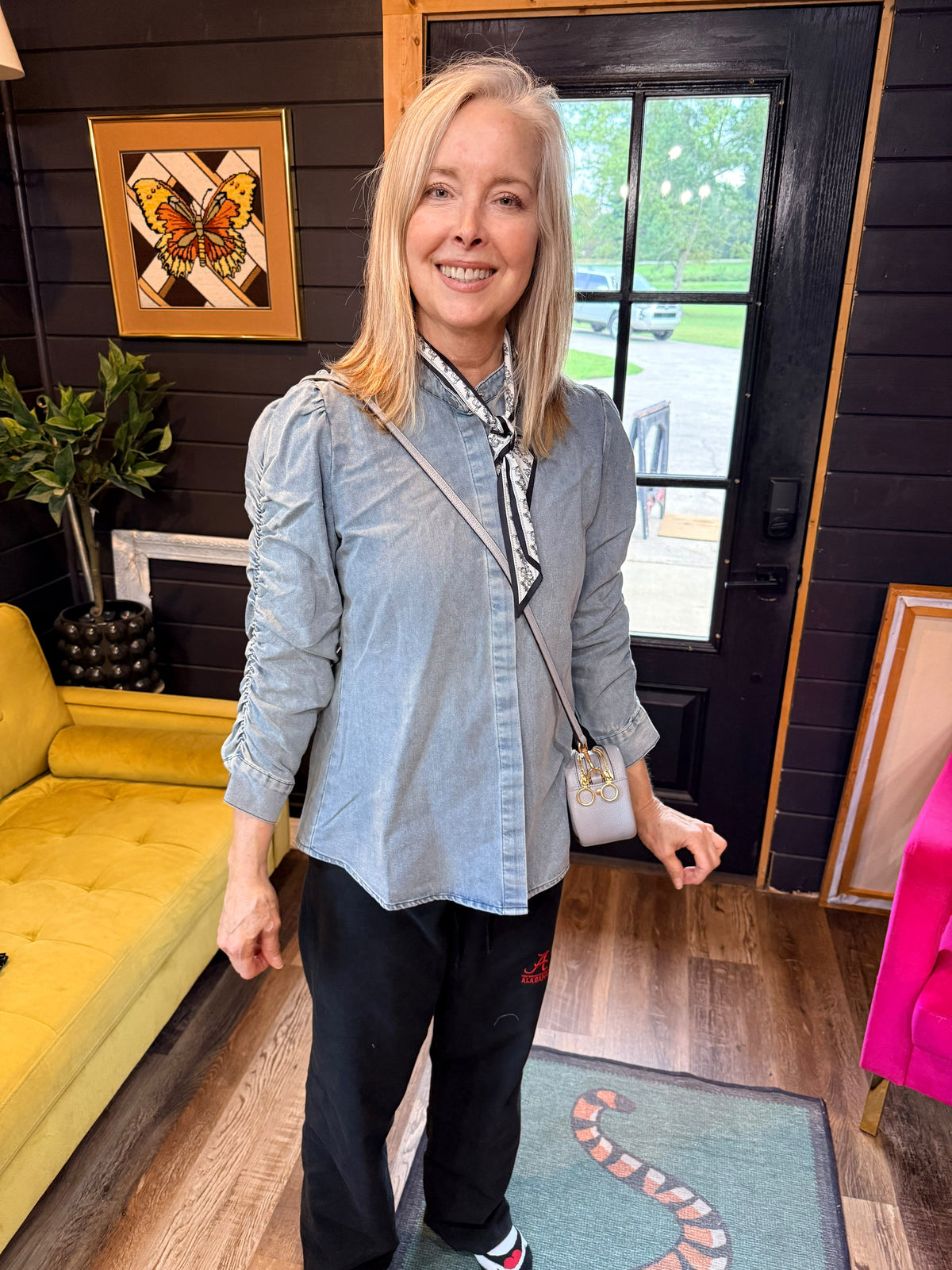 The Wildwood Denim Button-Up Top