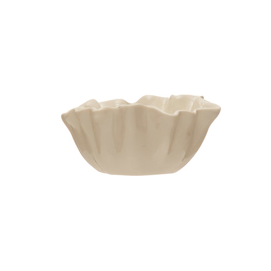 White Fluted Bowl