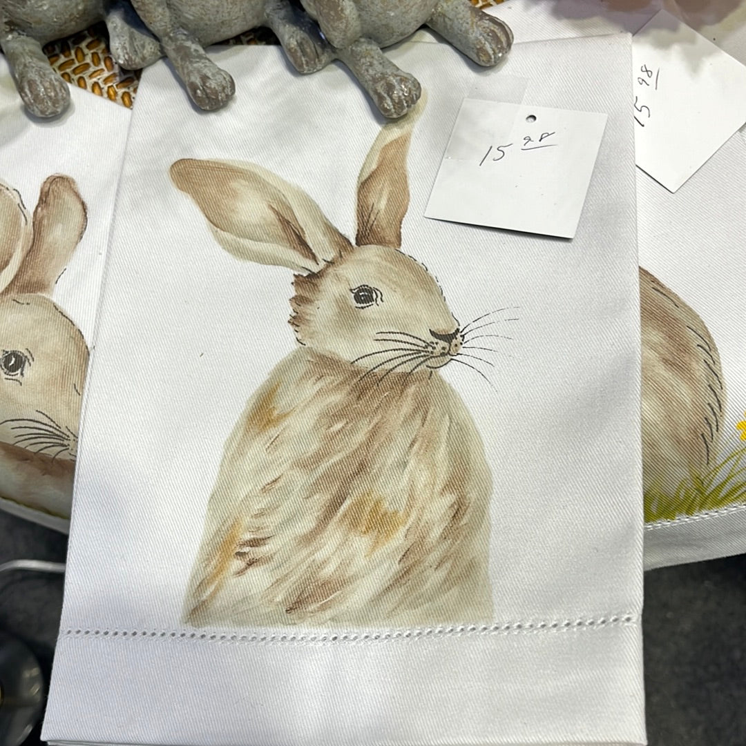 Assorted Bunny Handpainted Hand Towel
