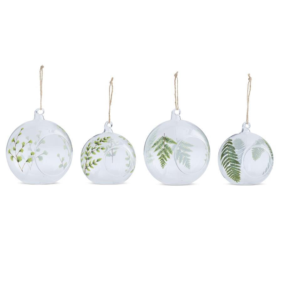 Assorted Fern Leaves Round Ornament