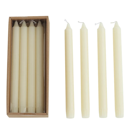 Creme Unscented Taper Candles