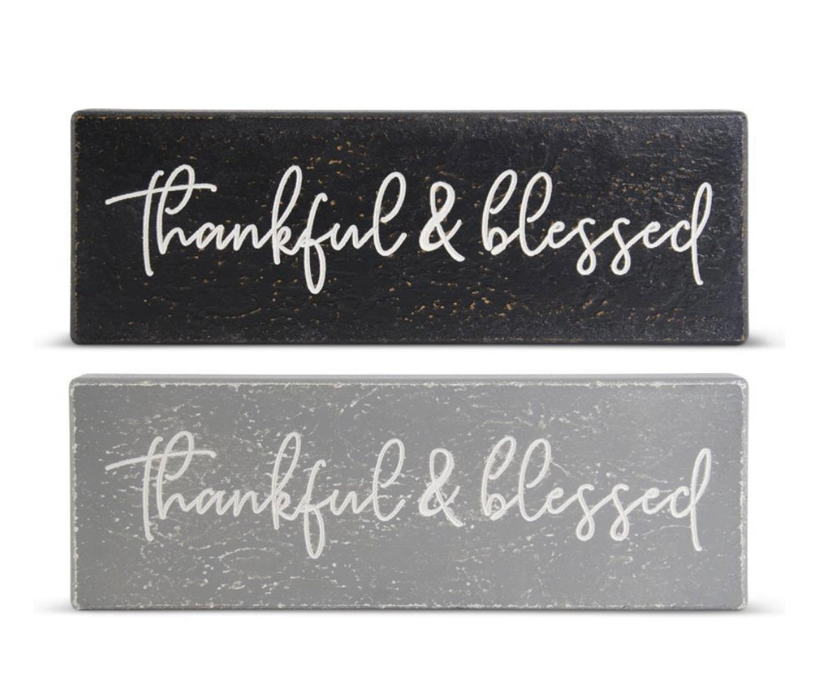Thankful & Blessed Sign, 2 Styles