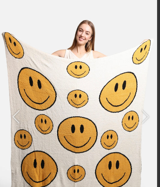 Smiley Face Soft Blanket