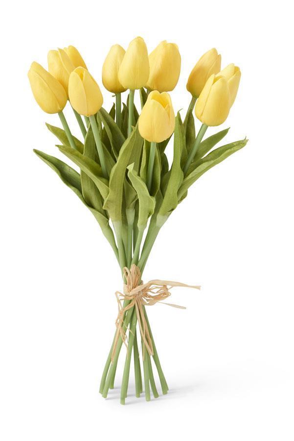 Yellow Real Touch Mini Tulip Bundle (12 Stems)
